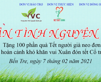 Tặng 100 phần quà Tết người già neo  đơn