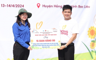 Mạng lưới Tình nguyện quốc gia khu vực miền Nam: Hỗ trợ gần 600 triệu đồng thực hiện Ngày hội Làm việc tốt năm 2024 tại huyện Hồng Dân